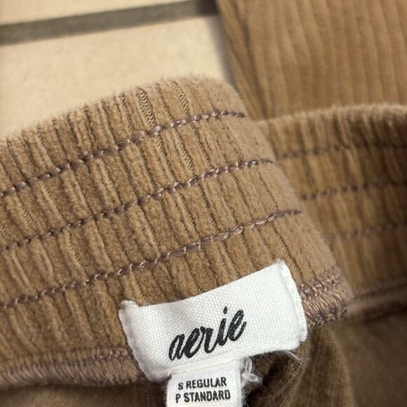 Aerie Groove On Flare Bootcut Corduroy Pull On Pants Tan Brown Bohemian Small - Picture 5 of 7